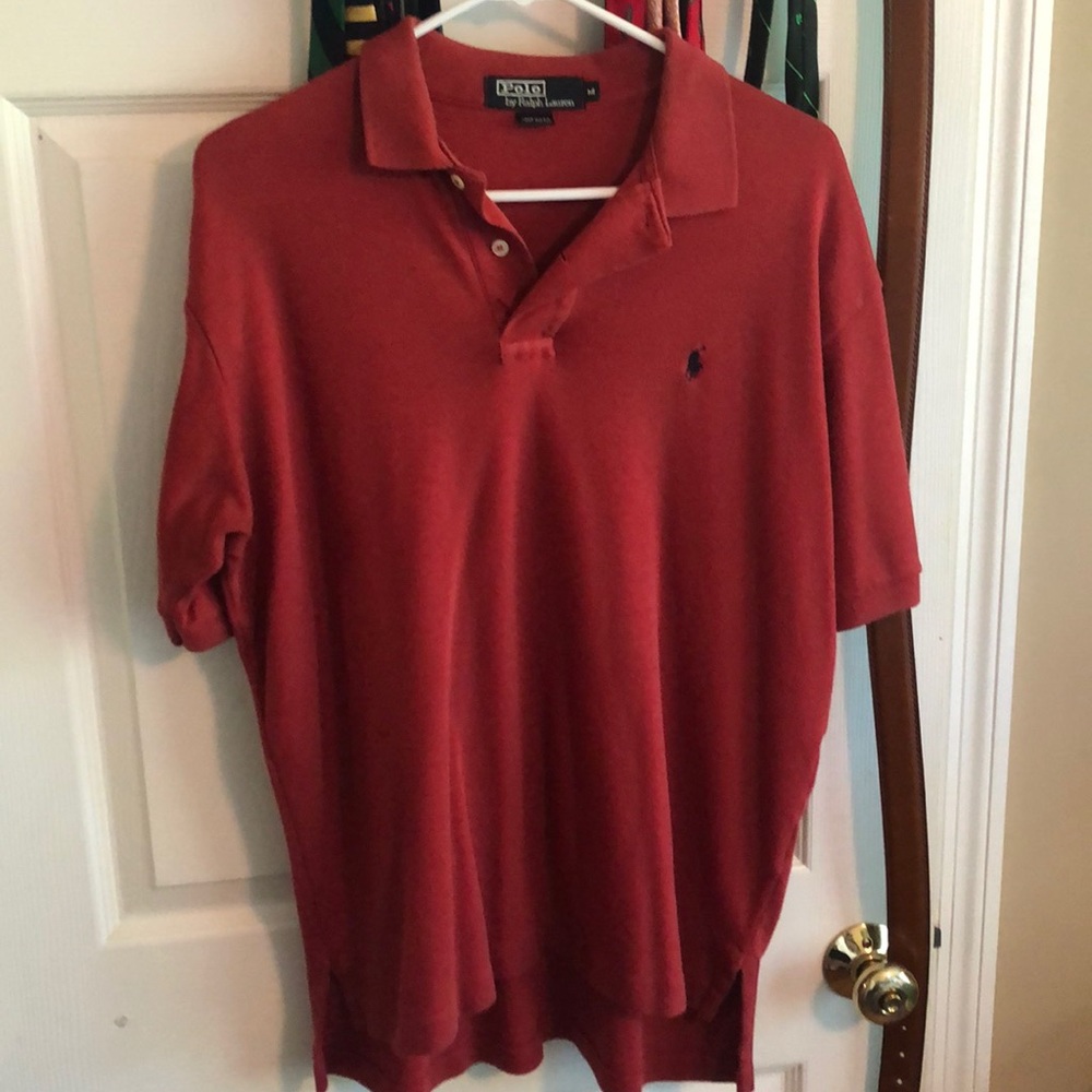 Red lightweight pure cotton polo by Ralph Lauren